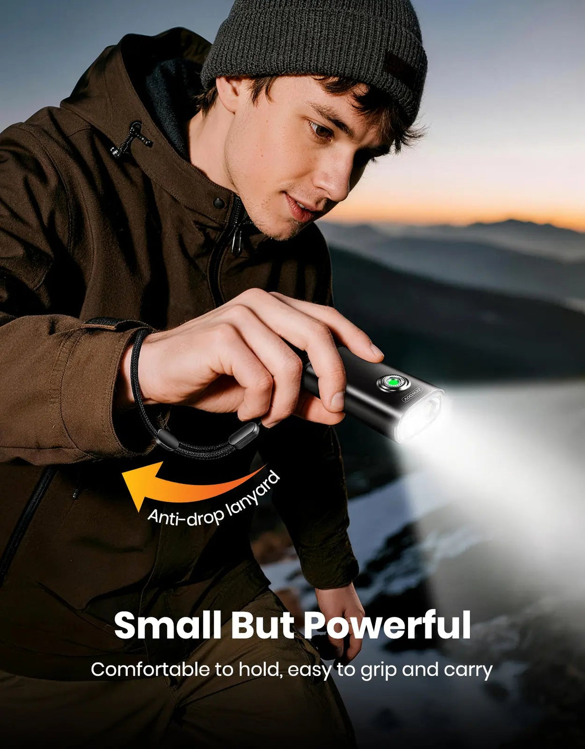 1200LM Bright Pocket EDC Flashlight Rechargeable with 395nm UV Light - zewdov