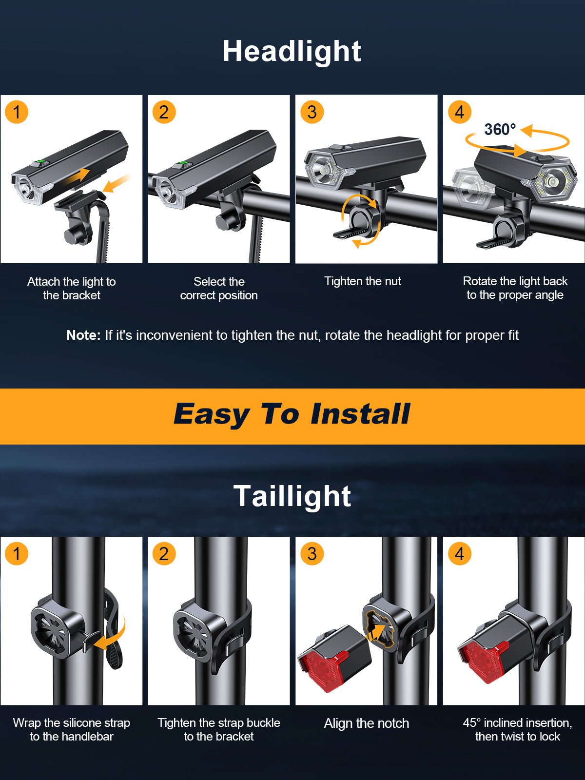 2026 New 1000 Lumen Super Bright Bike Lights with Side Light - zewdov