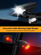 2026 New 1000 Lumen Super Bright Bike Lights with Side Light - zewdov