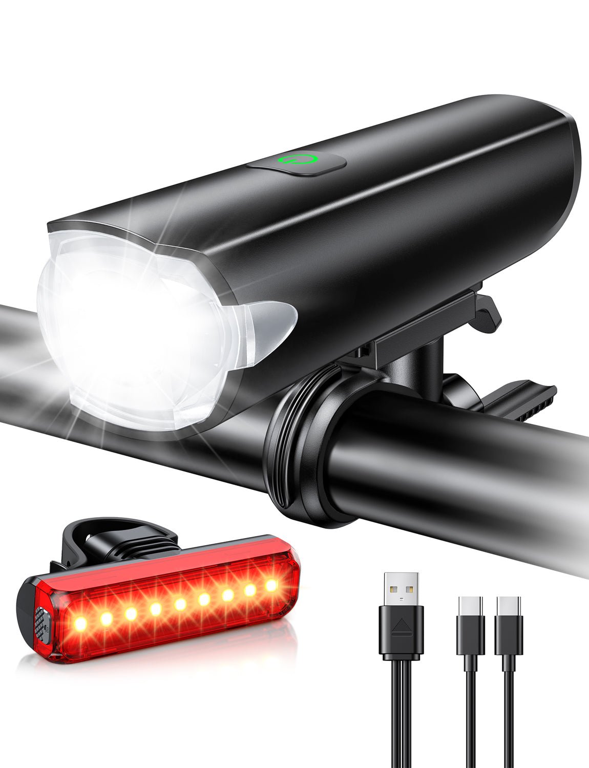 2026 1200 lumen wide angle bike lights 270 degree USB-C rechargeable