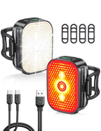 2026 ultra slim bike lights reflectors 8+6 modes USB-C rechargeable