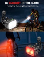 Bike Lights Super Bright, Rechargeable Bicycle Lights Set Multiple Modes - zewdov