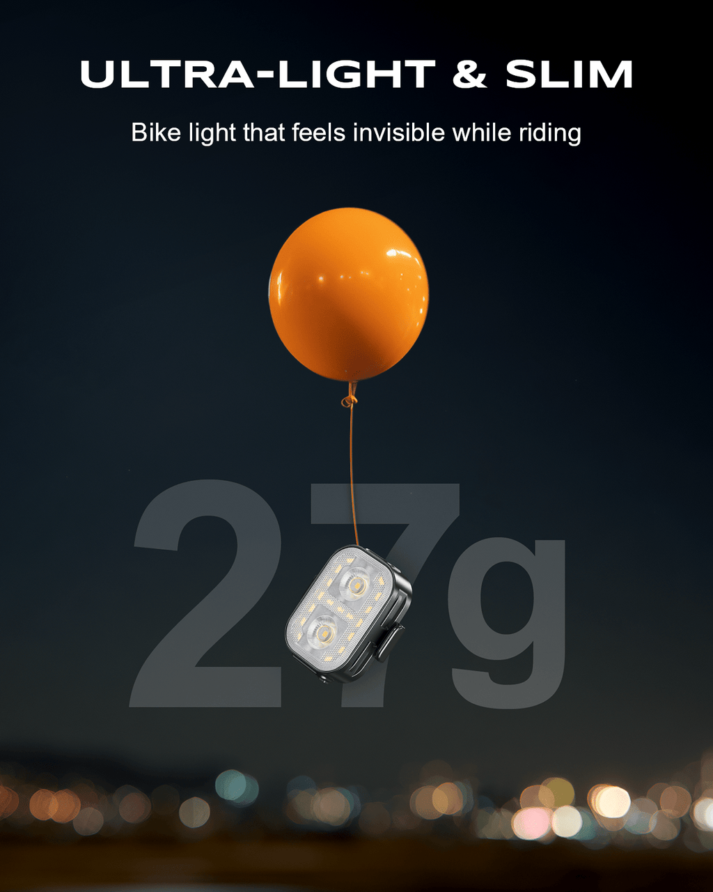 Bike Lights, Ultra-Slim & Lightweight Rechargeable Bicycle Lights Set - zewdov