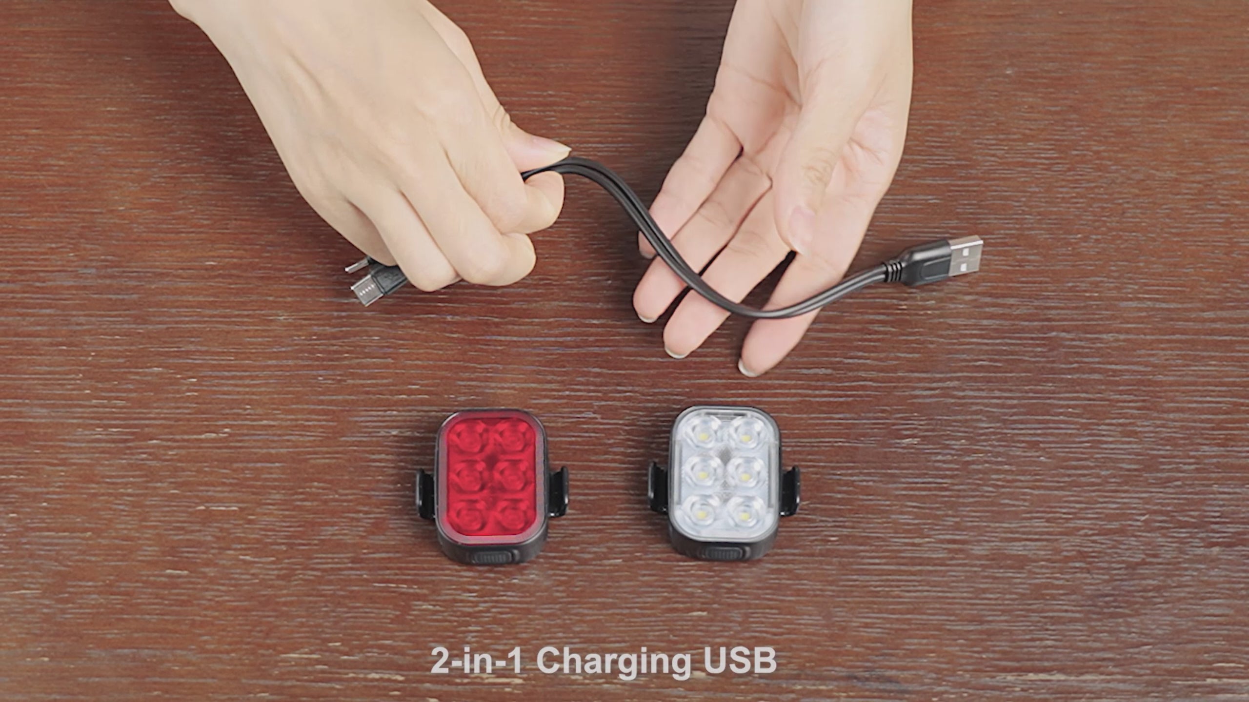 Zewdov Bike Lights Set, USB Rechargeable Front and Rear