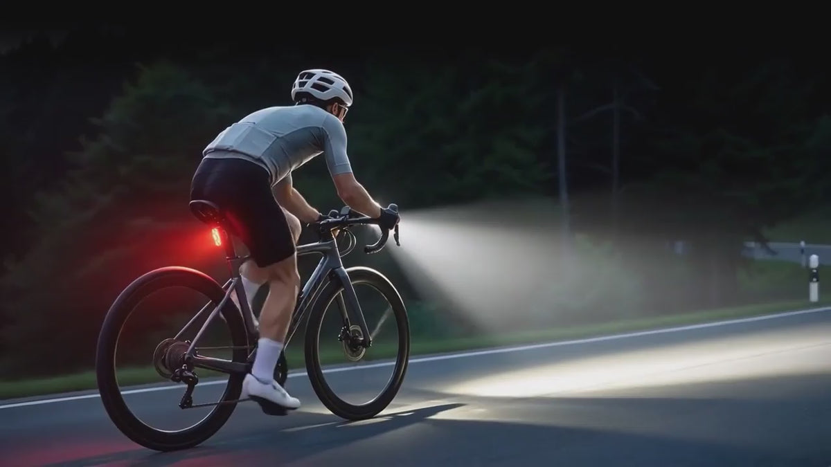 Zewdov 1200LM Bike Lights for Night Riding with Spotlight & Floodlight | Smart Indicator