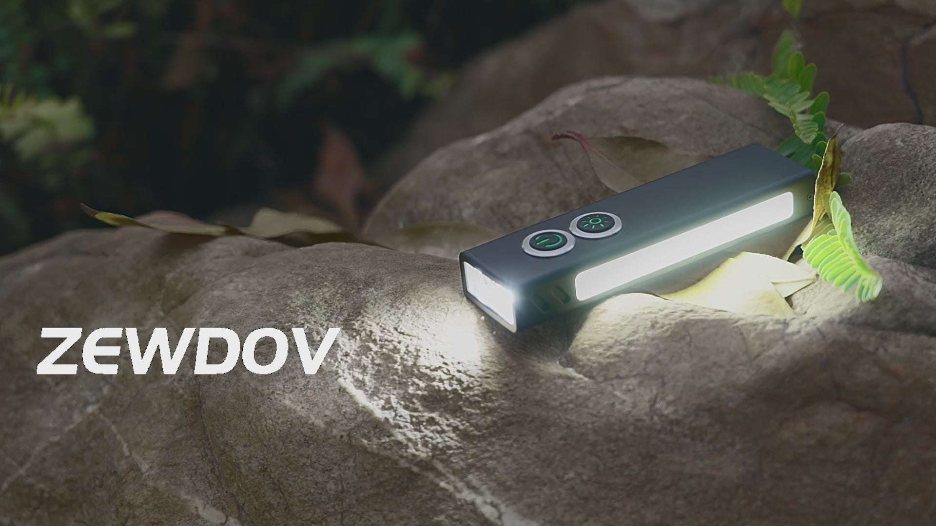 Zewdov Rechargeable EDC Flashlight 1300 Lumen, USB-C Mini Pocket Torch – 5 Light Sources
