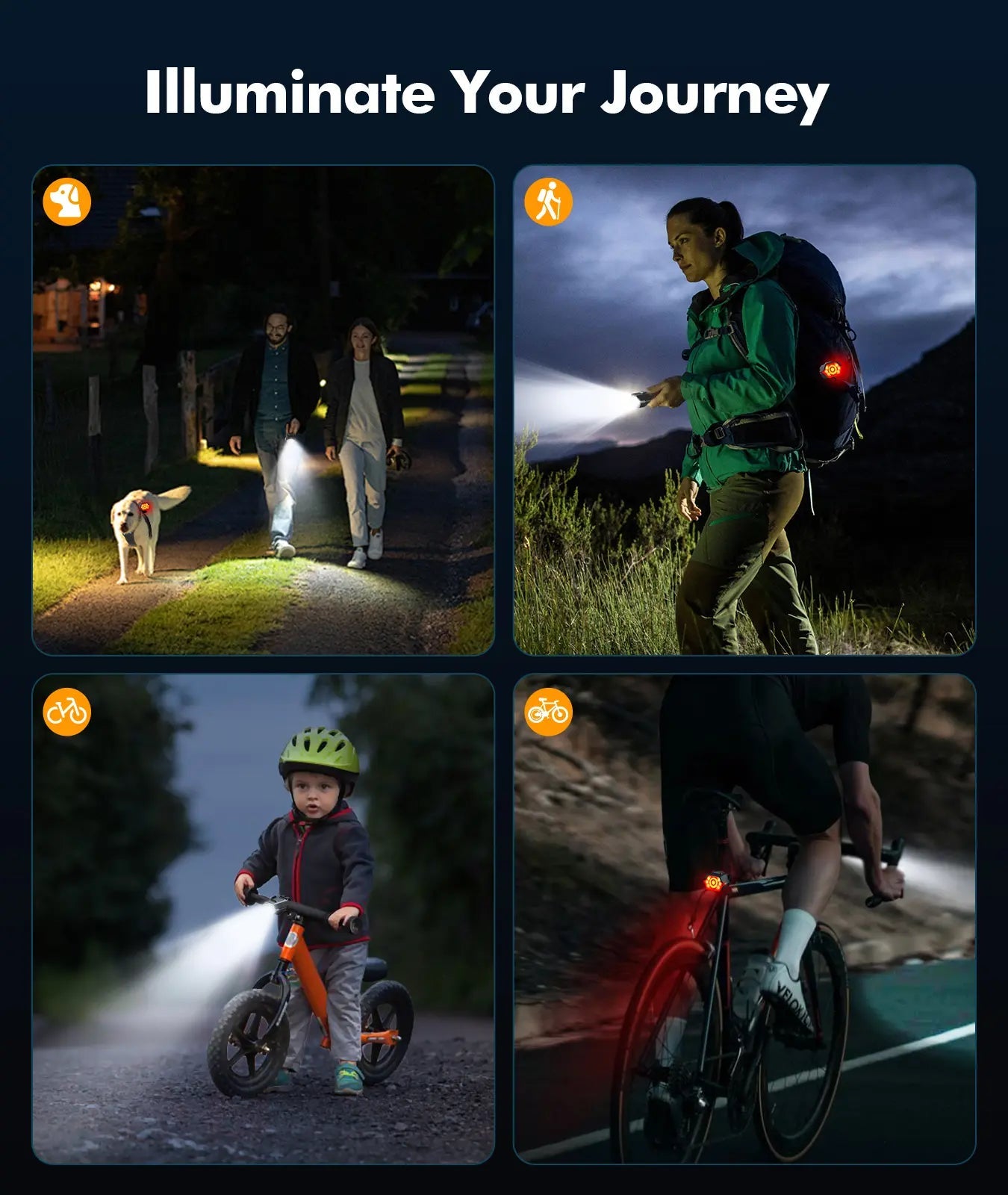 Zewdov 1000 Lumen Bike Lights for Night Riding – USB-C Side Lights IP65 - zewdov