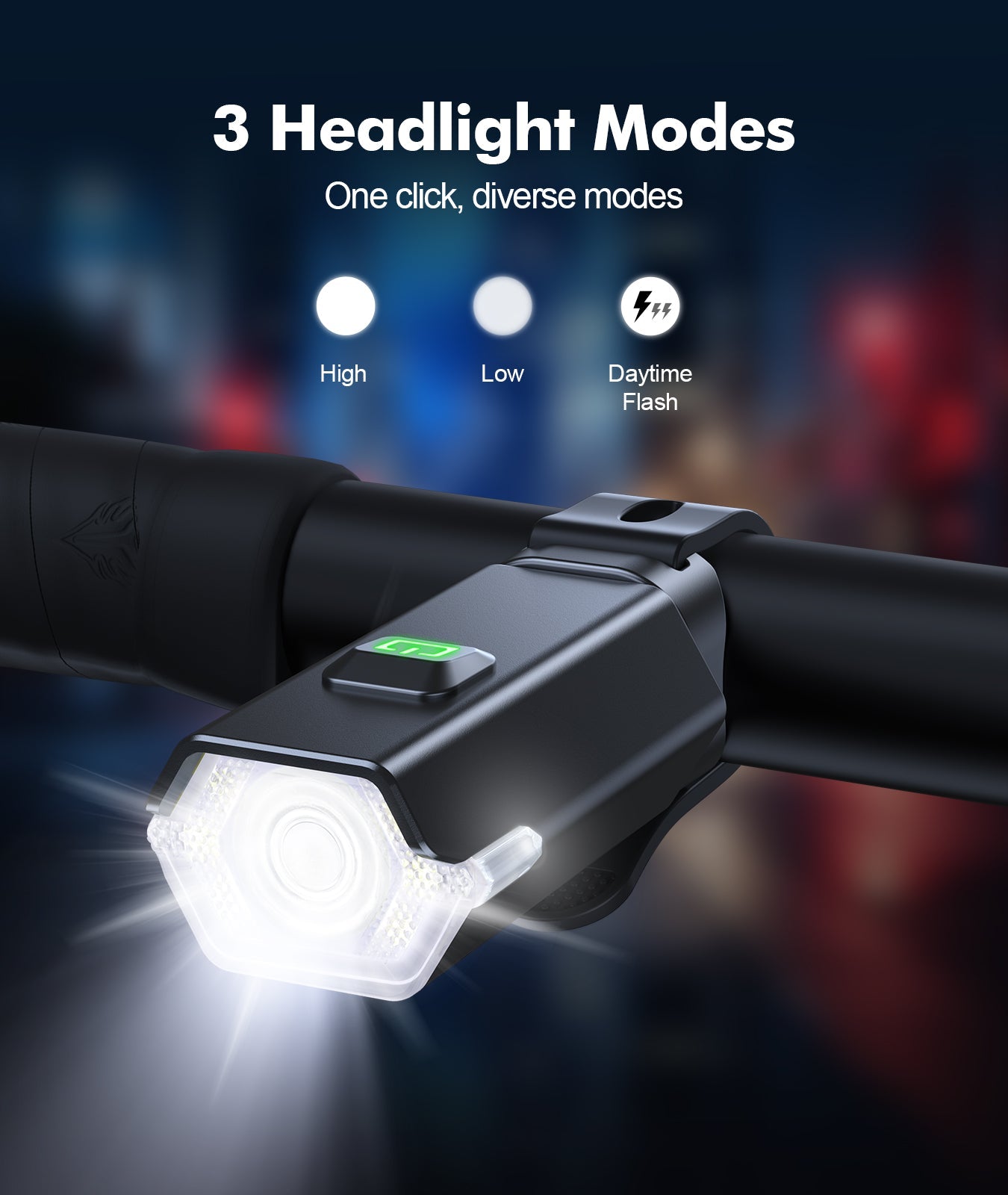 Zewdov 1000 Lumens Super Bright Bike Lights for Night Riding - zewdov
