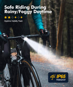 Zewdov 1000 Lumens Super Bright Bike Lights for Night Riding - zewdov