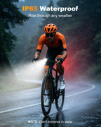 Zewdov 1200LM Bike Lights for Night Riding with 2 Ultra Bright LED, 2600mAh USB Rechargeable Bike Light - zewdov