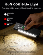 Zewdov 1300 Lumen EDC Pocket Flashlight, USB Rechargeable Mini Flashlight – Compact Everyday Carry LED Torch - zewdov