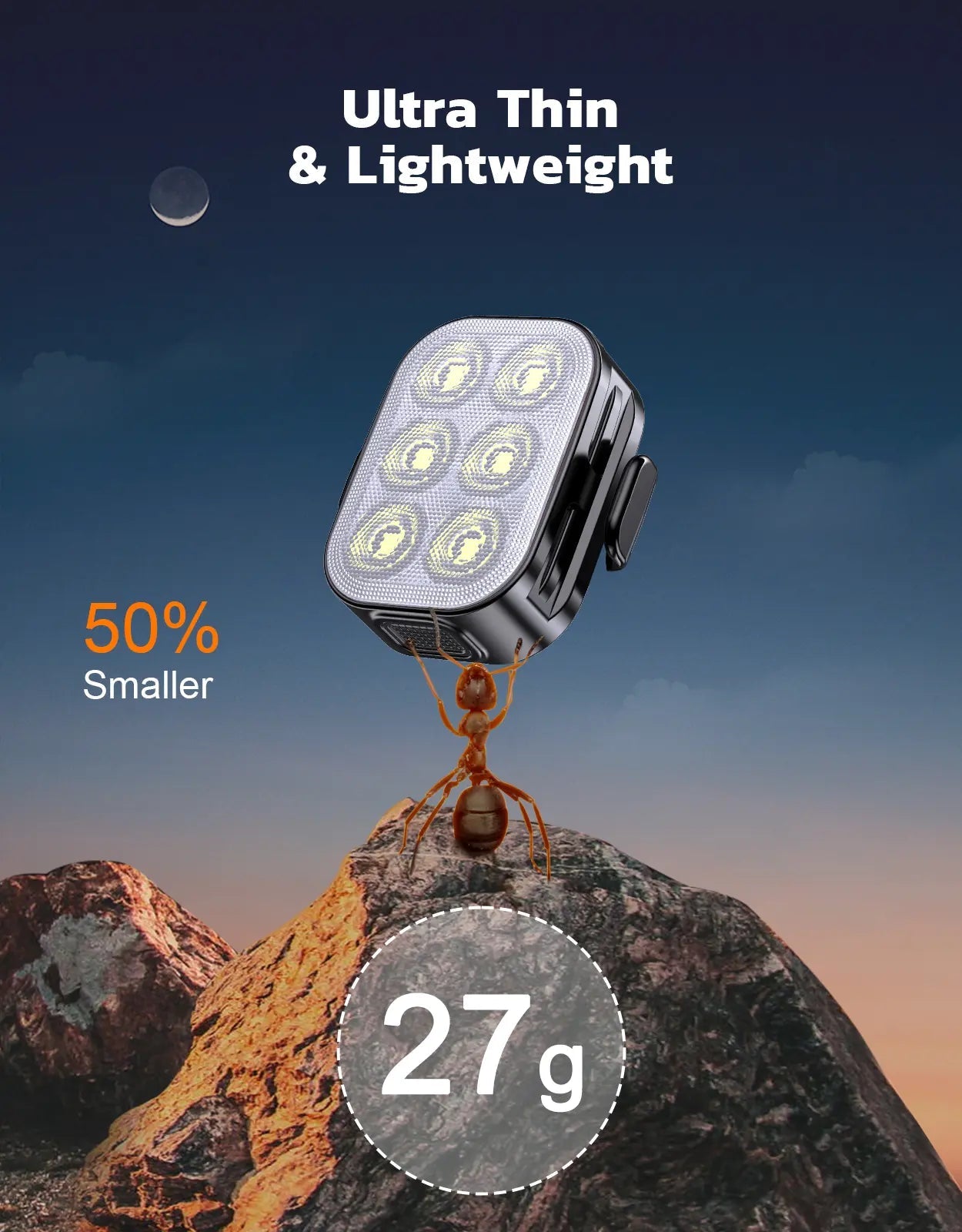 Zewdov Bike Lights Set, USB Rechargeable Front and Rear - zewdov