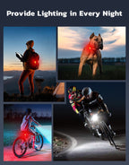 Zewdov Bike Lights Set, USB Rechargeable Front and Rear Bicycle Lights for Night Riding – Waterproof LED Safety Light - zewdov