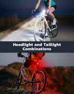 Zewdov Bike Lights Set, USB Rechargeable Front and Rear Bicycle Lights for Night Riding – Waterproof LED Safety Light -zewdov