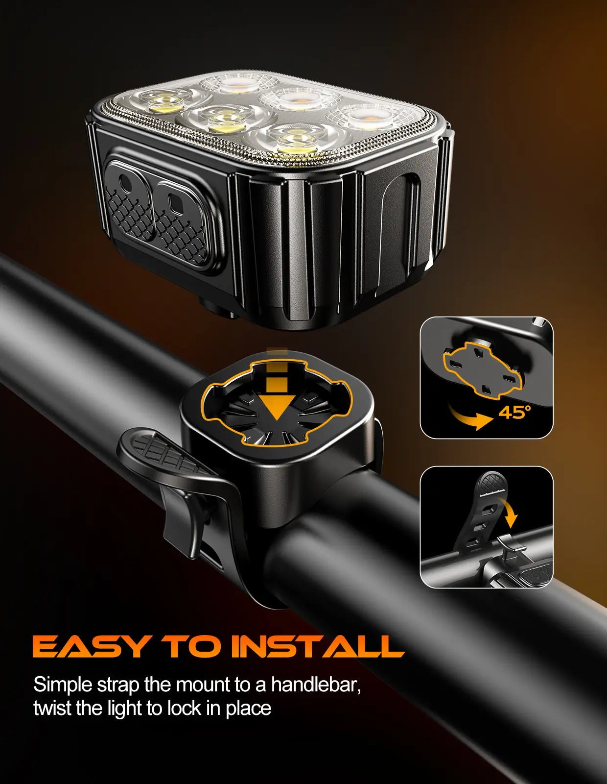 Zewdov Spot Flood Beam Bike Lights – 500LM Rechargeable - zewdov
