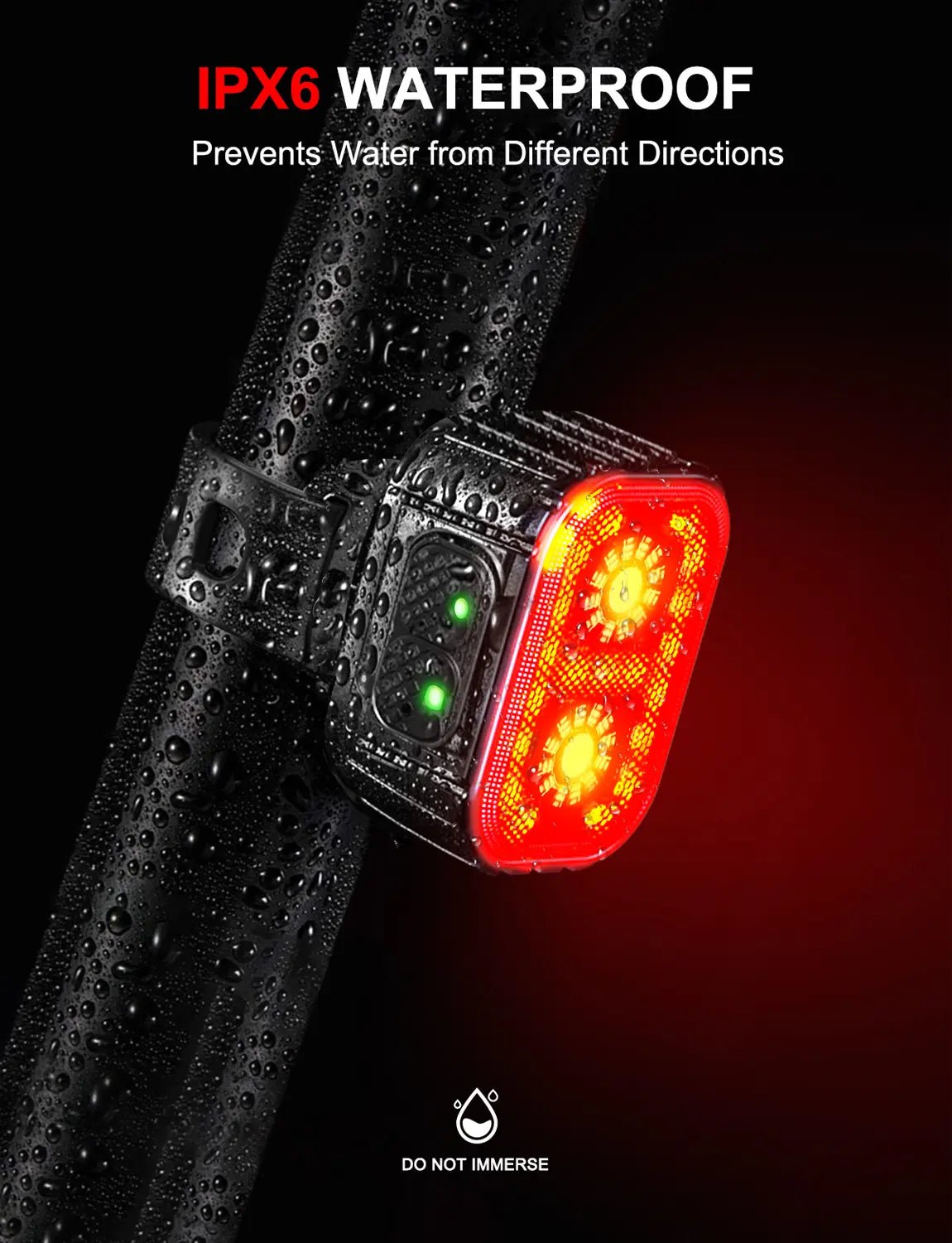 Zewdov Super Bright Bike Lights IPX6 – 2×4 Modes 58Hr - zewdov