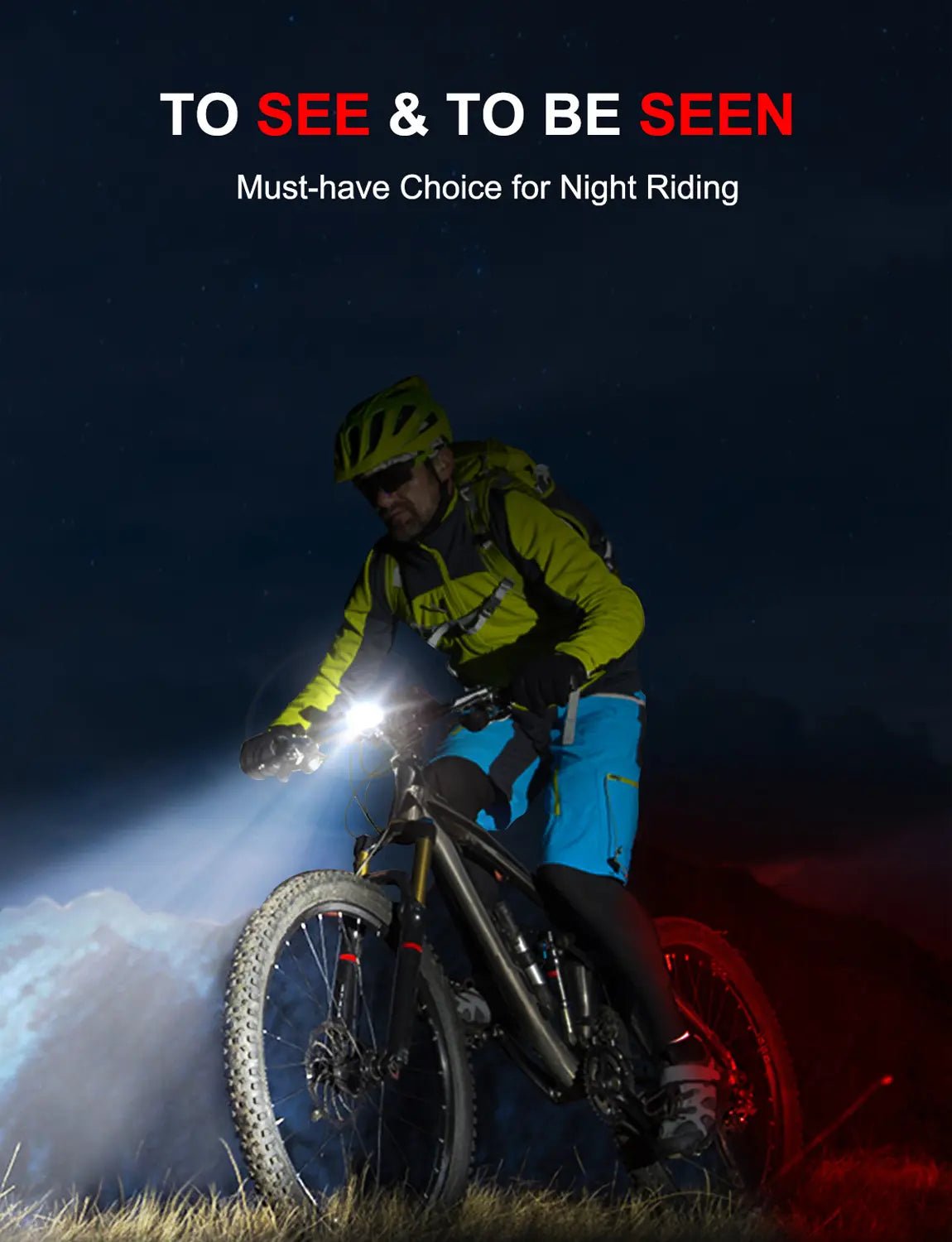 Zewdov Super Bright Bike Lights IPX6 – 2×4 Modes 58Hr - zewdov
