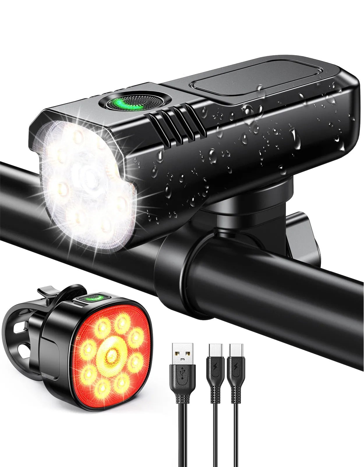 Zewdov Super Bright Bike Lights Night Riding – 1000LM Aluminum - zewdov