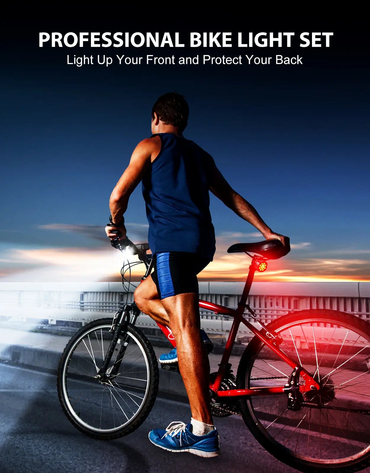 Zewdov Super Bright Bike Lights Night Riding – 1000LM Aluminum - zewdov