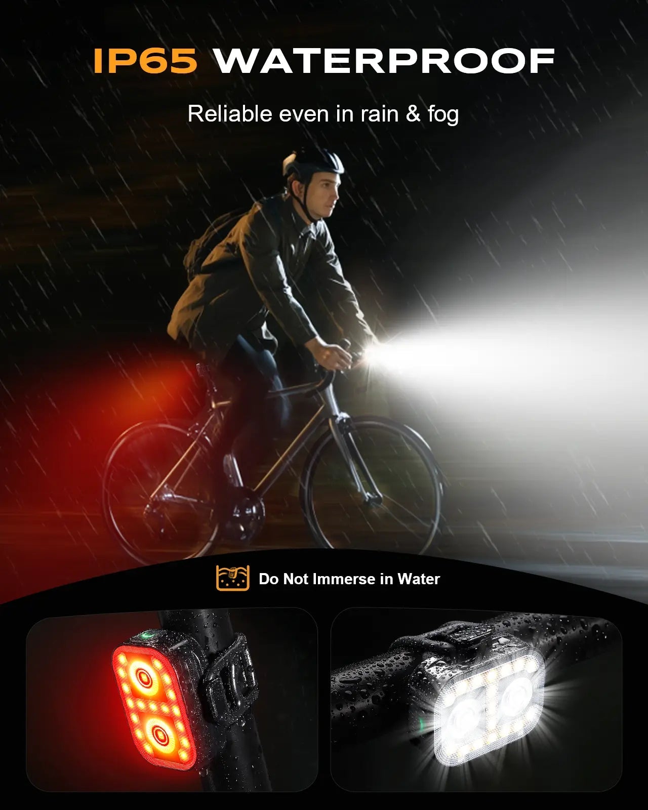 Zewdov Ultra Slim Lightweight Bike Lights – USB Rechargeable Set - zewdov