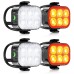 Zewdov Bike Lights for Night Riding, USB Rechargeable Bike Lights Front and Back, Waterproof IP65 Bicycle Light, 4+6 Modes Bike Headlight and Tail Light Set,1.5 Hrs Fast Charging, Easy to Install