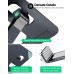 Zewdov Foldable Laptop Stand, Height Adjustable Ergonomic Computer Stand for Desk, Aluminum Portable Laptop Riser Holder Mount Compatible with MacBook Pro Air, HP, Dell 10-16" (Black)