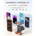 Zewdov 2026 Anti-Shake Motorcycle Phone Mount Holder with Vibration Dampener & Quick Install Clamp, Strong Grip & Anti-Drop Bike Phone Holder for Bicycle/ATV/Scooter, Fits for iPhone/Samsung 4.7-6.8"