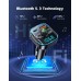 Zewdov 2025 Upgrade Bluetooth 5.3 Car Adapter【PD 36W+QC3.0 18W】, 2-in-1 FM Transmitter 【Dual Stronger Mics】& Fast Car Charger, Wireless FM Radio Adapter Hands-Free Call, Siri Assistant Player