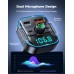 Zewdov 2025 Upgrade Bluetooth 5.3 Car Adapter【PD 36W+QC3.0 18W】, 2-in-1 FM Transmitter 【Dual Stronger Mics】& Fast Car Charger, Wireless FM Radio Adapter Hands-Free Call, Siri Assistant Player