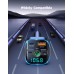 Zewdov 2025 Upgrade Bluetooth 5.3 Car Adapter【PD 36W+QC3.0 18W】, 2-in-1 FM Transmitter 【Dual Stronger Mics】& Fast Car Charger, Wireless FM Radio Adapter Hands-Free Call, Siri Assistant Player