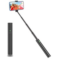 Zewdov Monopod Selfie Stick Bluetooth, Lightweight Aluminum All in One Extendable Selfie Sticks Compact Design, Compatible with iPhone 15/14 Pro Max/14 Pro/14/14 Plus/13 Pro Max/13 Pro/13, Galaxy S22