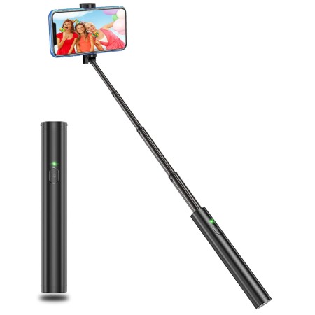 Zewdov Monopod Selfie Stick Bluetooth, Lightweight Aluminum All in One Extendable Selfie Sticks Compact Design, Compatible with iPhone 15/14 Pro Max/14 Pro/14/14 Plus/13 Pro Max/13 Pro/13, Galaxy S22