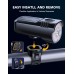 Zewdov Bike Lights Supper Bright, 1000 Lumens Bike Lights for Night Riding, 8+7 Modes & Sturdy Aluminum Alloy Bicycle Light, IP65 Waterproof & USB Rechargeable Bike Headlight and Tail Light Set