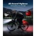 Zewdov 3+6 Modes Bike Lights for Night Riding with Side Light, Rechargeable & IP65 Waterproof Bicycle Light, Bike Headlight and Tail Light Set for Road Mountain Cycling
