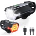 Zewdov 3+6 Modes Bike Lights for Night Riding with Side Light, Rechargeable & IP65 Waterproof Bicycle Light, Bike Headlight and Tail Light Set for Road Mountain Cycling