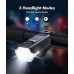 Zewdov Bike Lights, 3+6 Modes Bike Lights for Night Riding with Side Warning Light, Rechargeable & IP65 Waterproof Bicycle Light, Bike Headlight and Tail Light Set for Road Mountain Cycling Easy Setup
