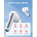 Zewdov Wireless Earphones, [HiFi Stereo Sound] Bluetooth 5.3 Earbuds, 50H Playtime, Touch Control, Deep Bass Noise Cancelling Mic, Lightweight Headphones Wireless in-Ear with LED Display Charging Case